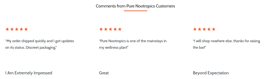 pure nootropics customer reviews