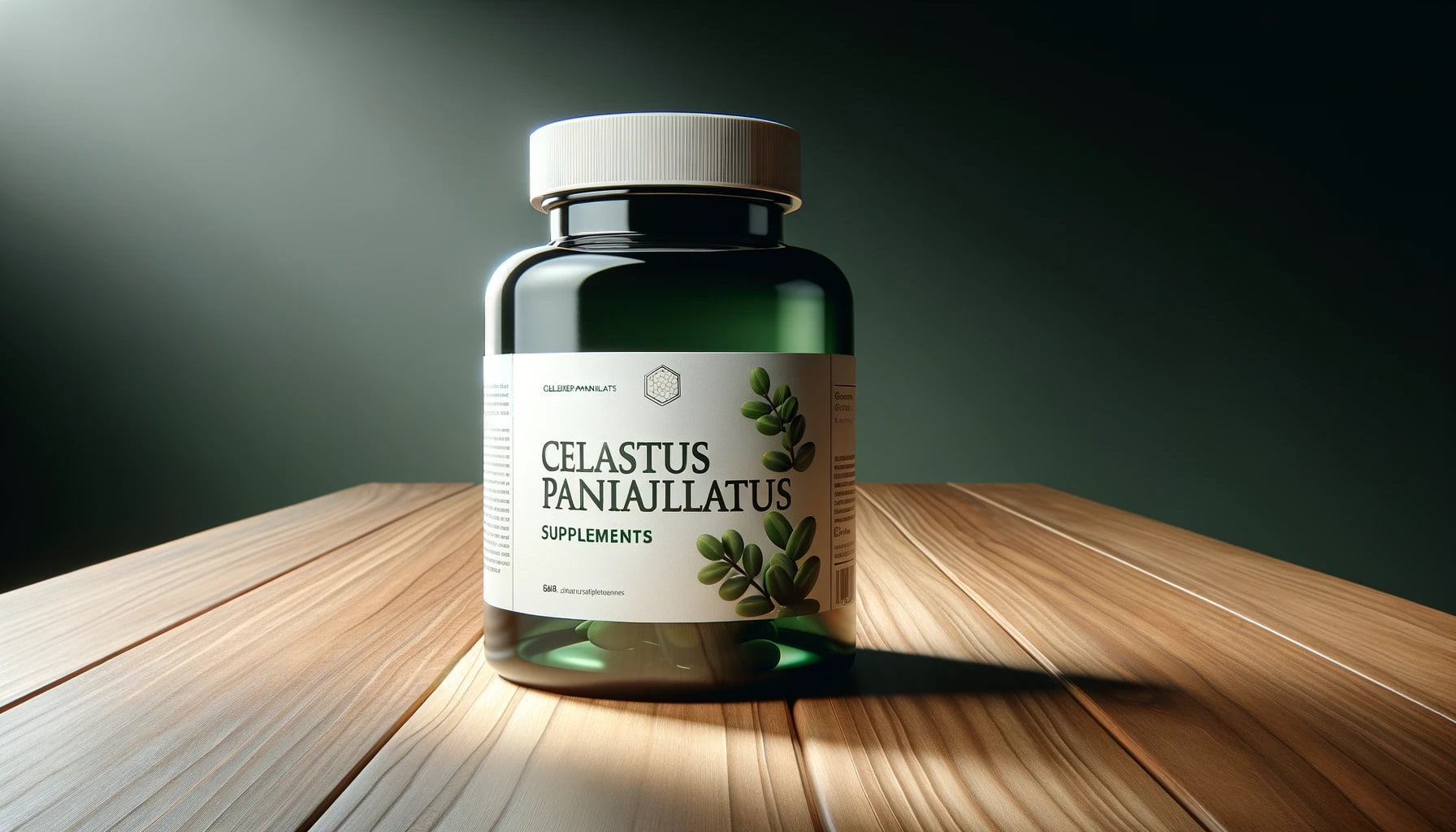 Celastrus Paniculatus supplement bottle for improving memory and focus