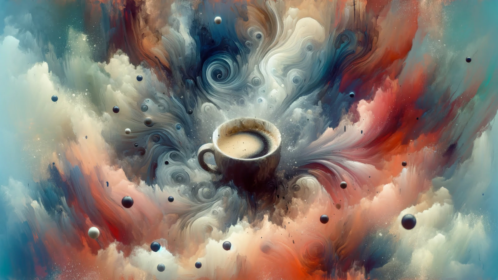 A surreal, abstract representation of the body's process in eliminating caffeine.