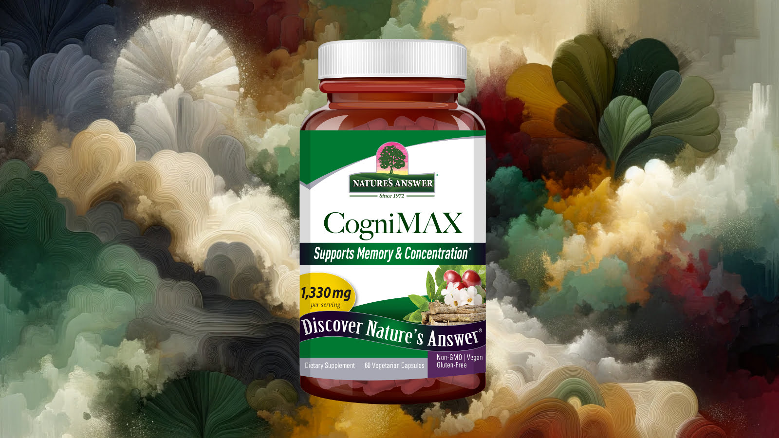 Overview of CogniMAX's natural ingredients and their cognitive enhancement benefits.