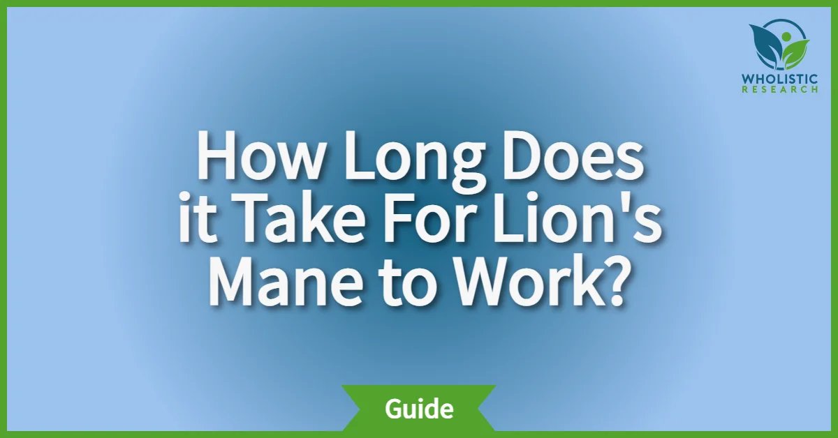 how long does it take for lion's mane to work