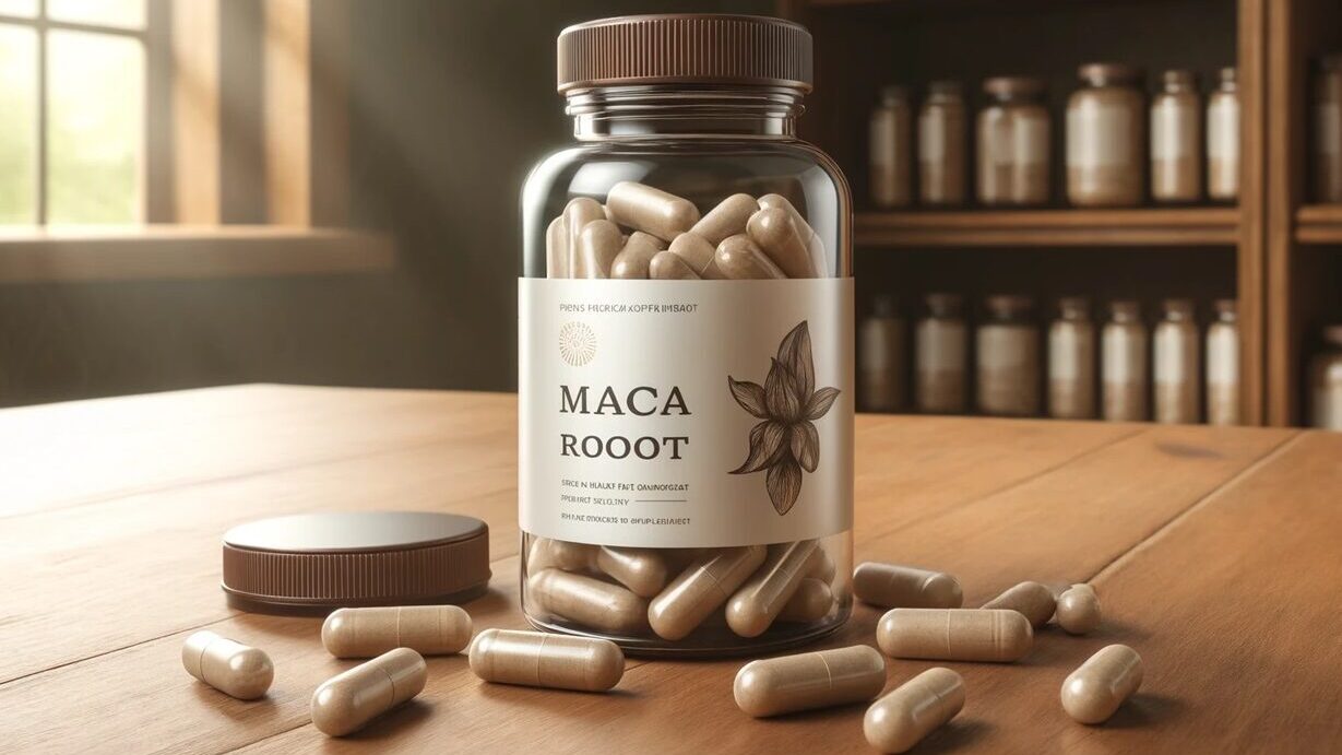 maca supplement bottle