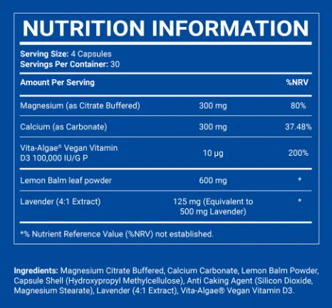 noocube sleep upgrade ingredients label