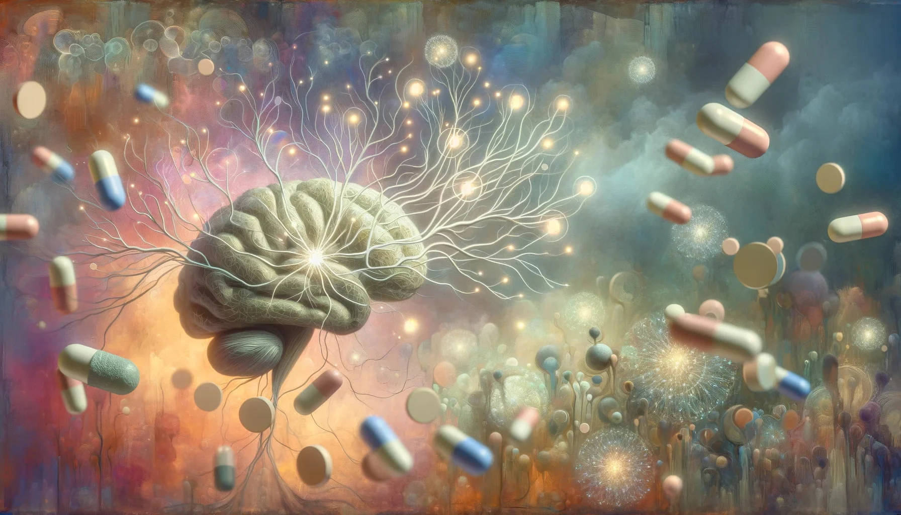 An artistic representation of vitamin B12 and it's nootropic effects on cognition.