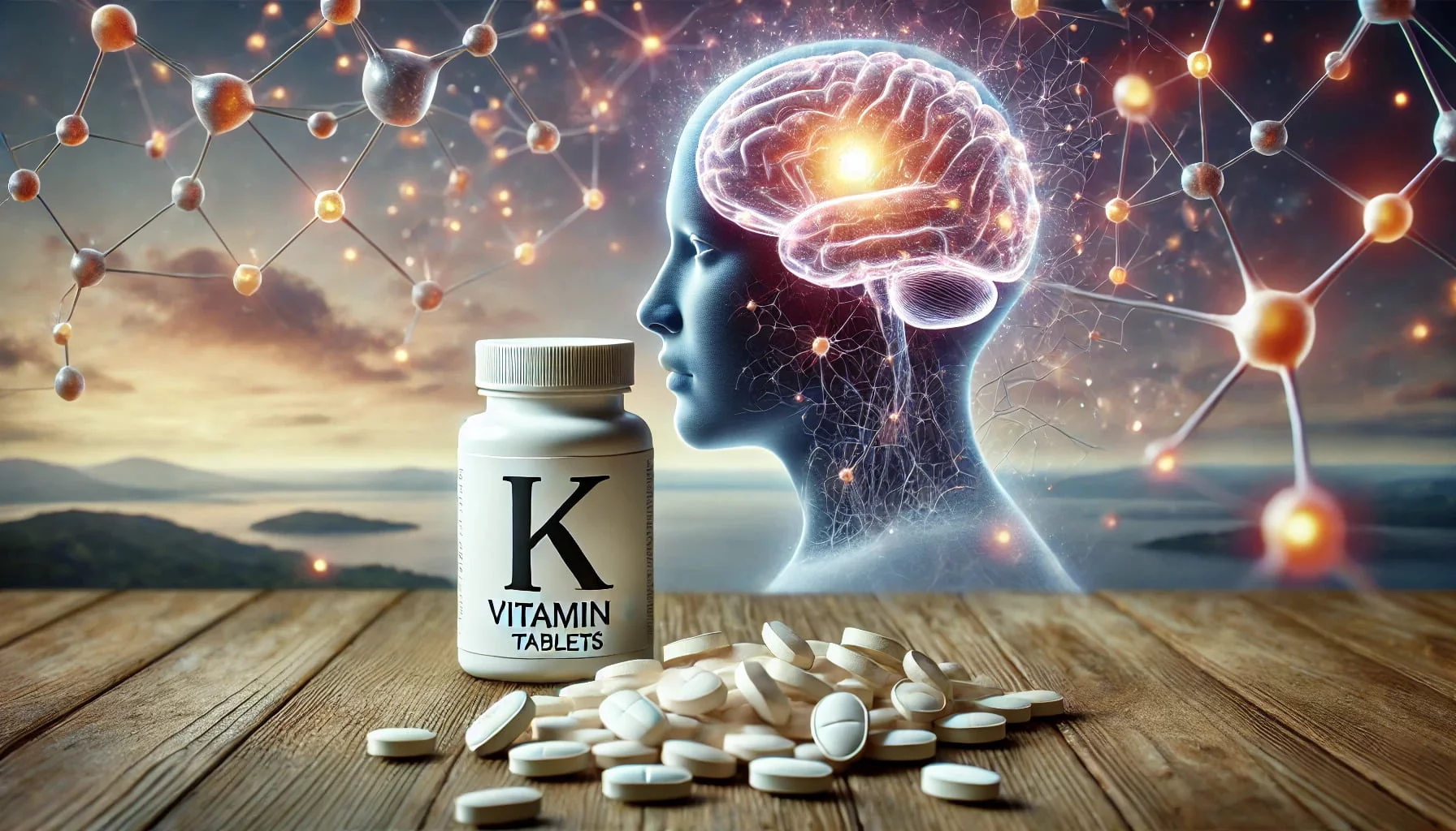 A depiction of vitamin k's nootropic effects on cognition.